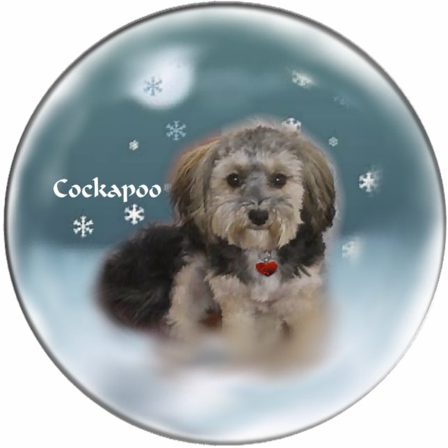 Cockapoo Christmas Gifts Statuette (Front)