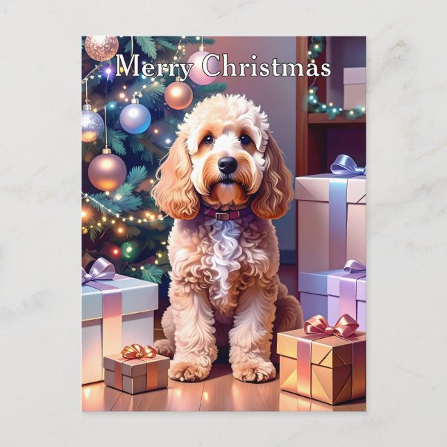 Cockapoo Christmas Postcard (Front)