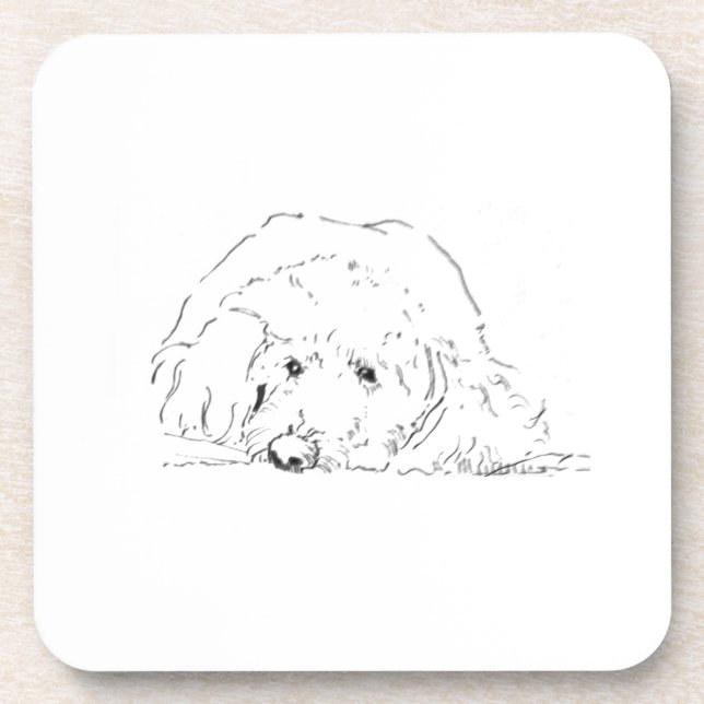 Cockapoo Coffee Mugs, Dog Lover Gift Ideas Beverage Coaster (Front)