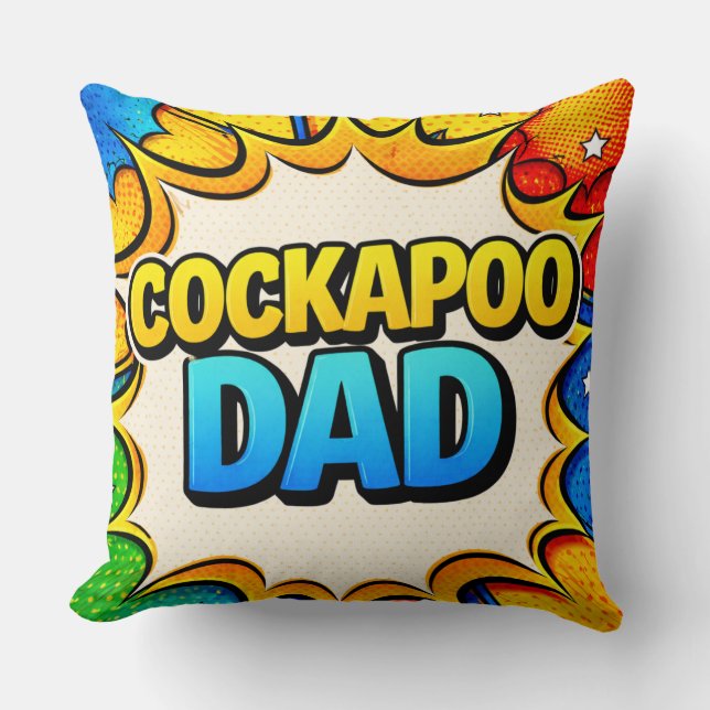 Cockapoo Dad Cushion | Funny Dog Dad Gift (Front)