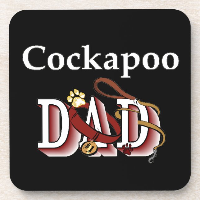 Cockapoo DAD Drink Coaster (Front)
