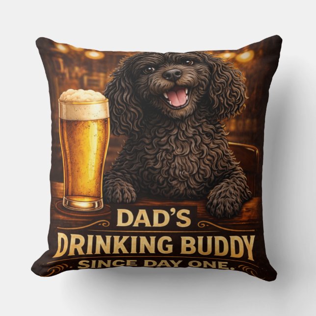 Cockapoo Dad Gift Cushion | Dad dog gift (Front)