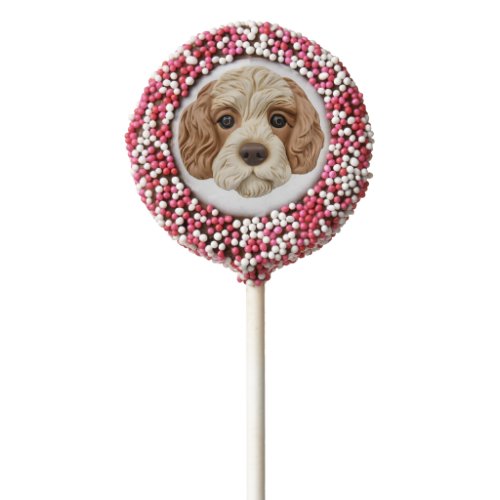 Cockapoo Dog 3D Inspired  Chocolate Covered Oreo Pop