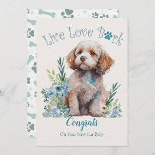 Cockapoo Dog Adoption, Gotcha Day Card