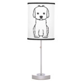Cockapoo Dog Cartoon Table Lamp (Front)