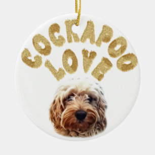 Cockapoo Dog Ceramic Ornament