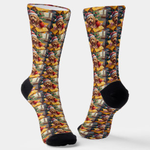 Cockapoo Dog Christmas Gift Box Surprise Socks