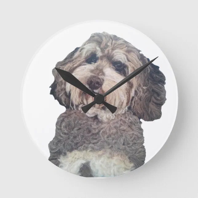 Cockapoo dog clock | Zazzle