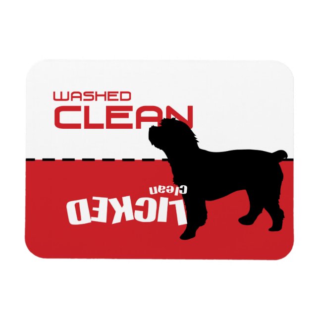 Cockapoo Dog Dishwasher Magnet - Licked Clean (Horizontal)