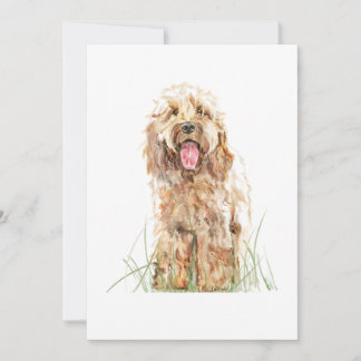 Cockapoo Dog Greeting Card – Watercolor Pet Art