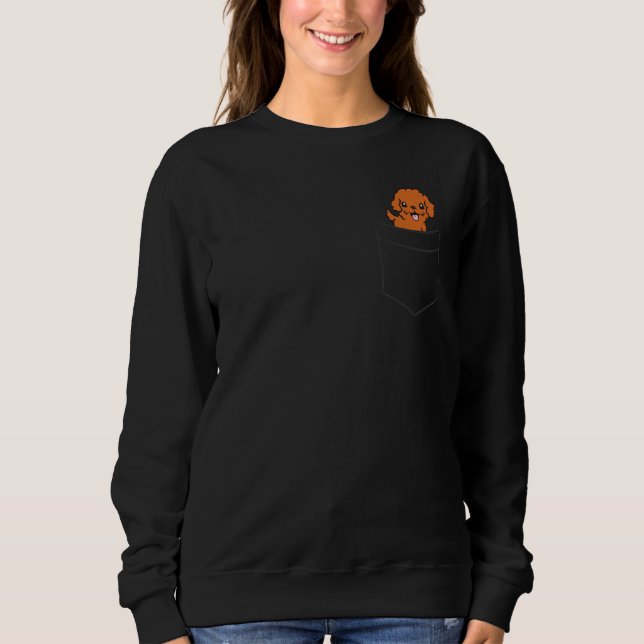 Cockapoo Dog In The Pocket  Cockapoo Sweatshirt (Front)