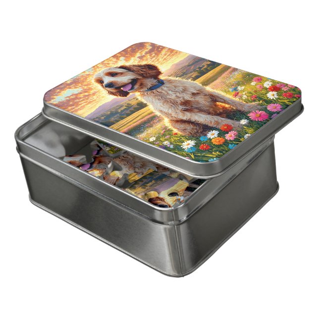 Cockapoo Dog Jigsaw Puzzle (Lid Open)