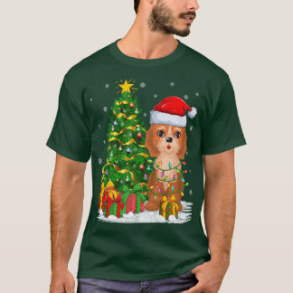 Cockapoo Dog Lover Xmas Tree Santa Cockapoo Christ T-Shirt