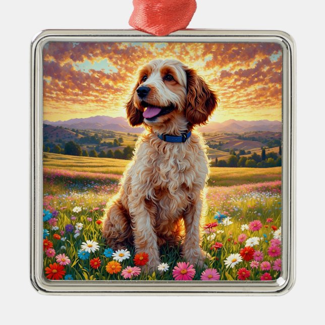 Cockapoo Dog Metal Ornament (Front)