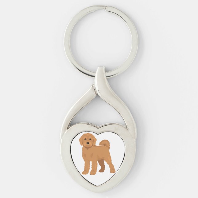 Cockapoo dog mix keychain (Front)