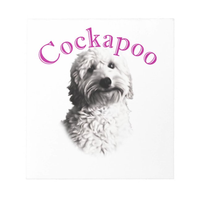 Cockapoo Dog Notepad (Front)