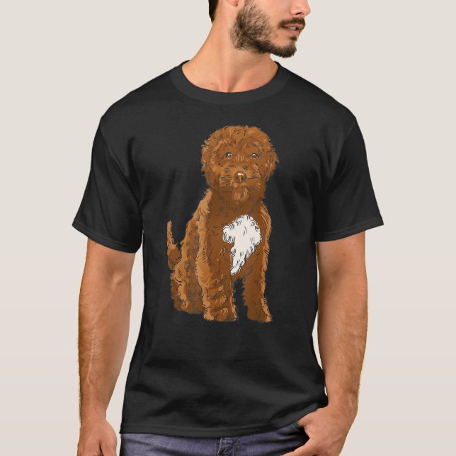 Cockapoo Dog Poodle Realistic Cockapoo Animal Love T-Shirt (Front)