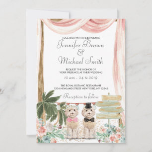 Cockapoo Dog Rustic Invitation