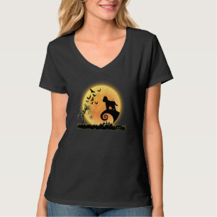 Cockapoo Dog Scary And Moon Halloween Costume T-Shirt