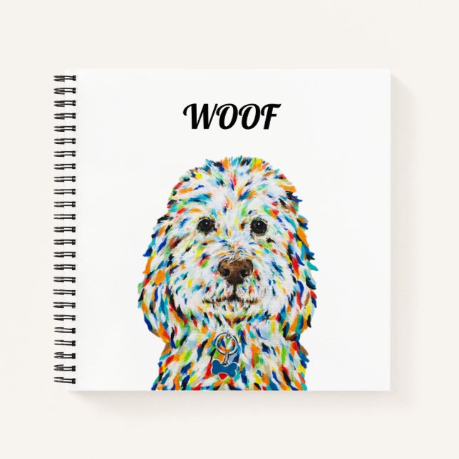 Cockapoo Dog Square Notebook (Front)