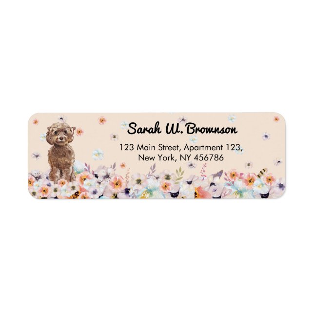 Cockapoo Dog Sunglasses Label (Front)
