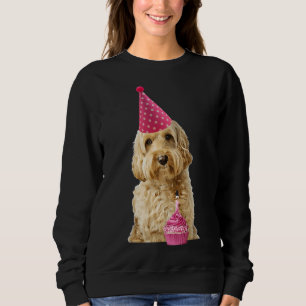 Cockapoo Dog With Cup Cake Cockapoo Mom Cockerpoo Sweatshirt