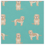 cockapoo dogs turquoise fabric