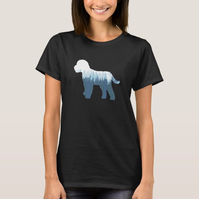 Cockapoo Doodle Dog Silhouette Outdoor Nature T-Shirt (Front)