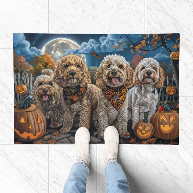 Cockapoo Halloween Spooky Doormat (Indoor)