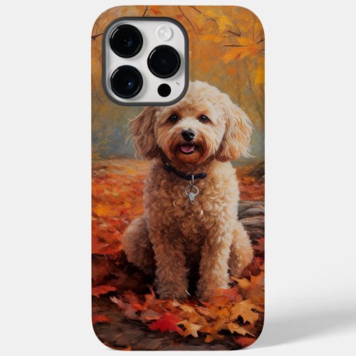 Cockapoo in Autumn Leaves Fall Inspire Case_Mate iPhone 14 Pro Max Case