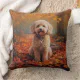 Cockapoo in Autumn Leaves Fall Inspire Throw Pillow | Zazzle