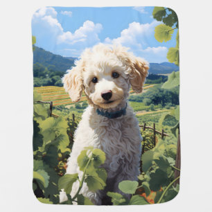 Cockapoo In Countryside Bliss Baby Blanket