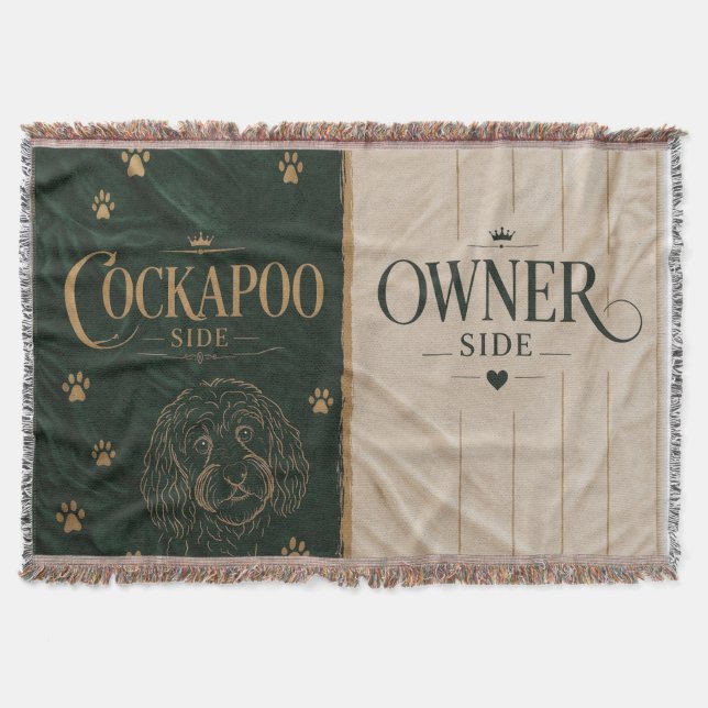 Cockapoo Owner Side Blanket Funny Dog Lover Gift (Front)