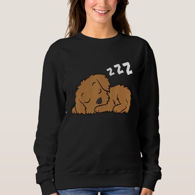 Cockapoo Pajama Cute Cockapoo Dog Sleeping Sweatshirt (Front)