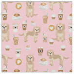cockapoo pink coffee fabric
