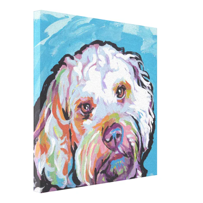 Home of Cockapoo Dogs Playing Poker Canvas Wall Art