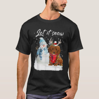 Cockapoo Santa Dog Christmas Snowman Xmas Pajama T-Shirt