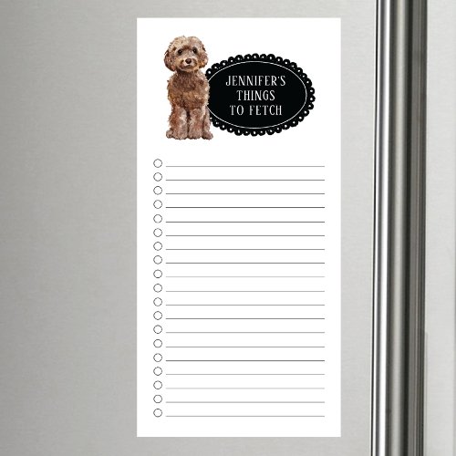 Cockapoo Shopping List  Magnetic Notepad