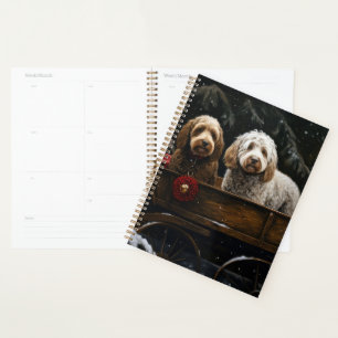 Cockapoo Snowy Sleigh Christmas Decor Planner
