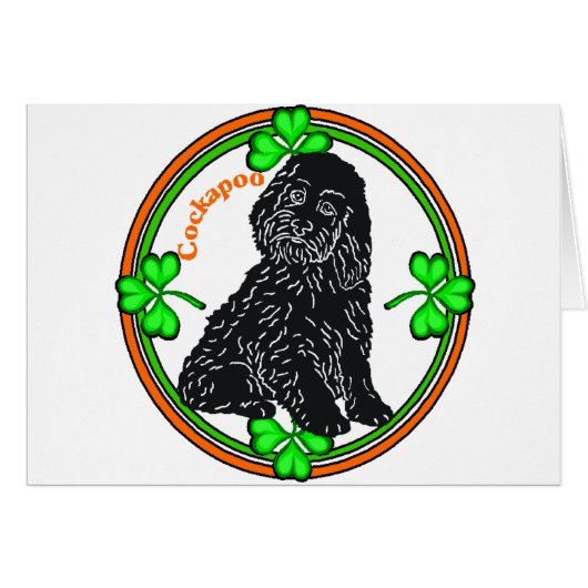 Cockapoo St Patrick's Day Cards (Front Horizontal)