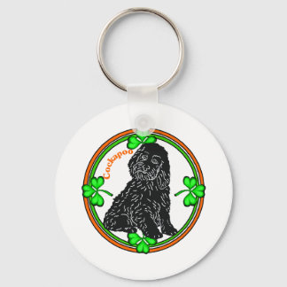 Cockapoo St Patrick's Day Keychain