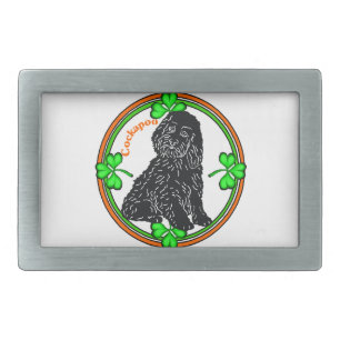 Cockapoo St Patrick's Day Rectangular Belt Buckle