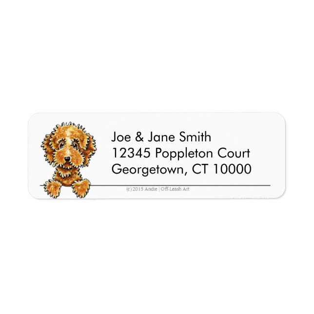 Cockapoo Tan Clean & Simple Label (Front)