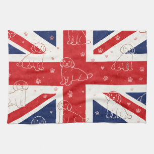 Cockapoo UK Gift Union Jack Dog Kitchen Towel