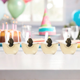 Cockapoo Wine Glass Set of 4   Dog Lover Gift   El