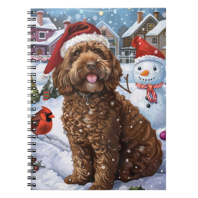 Cockapoo Winter Wonderland Christmas Joy  Notebook (Front)