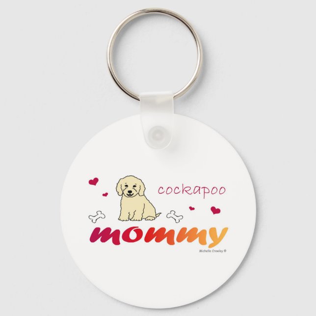 CockapooCrmMommy Keychain (Front)
