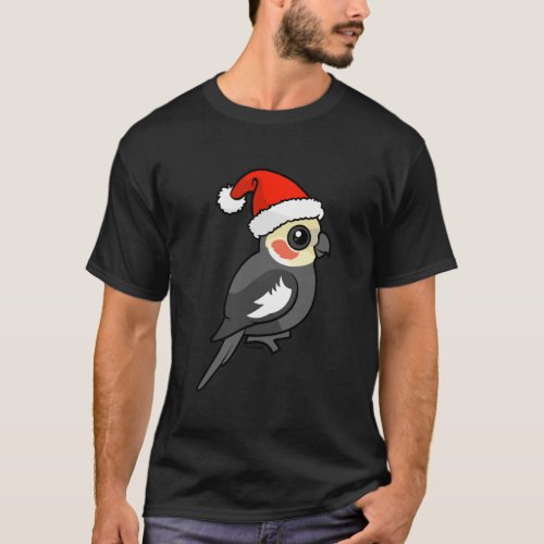 Cockatiel As Santa Claus Christmas T_Shirt