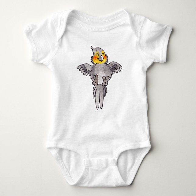 Cockatiel Baby Bodysuit (Front)