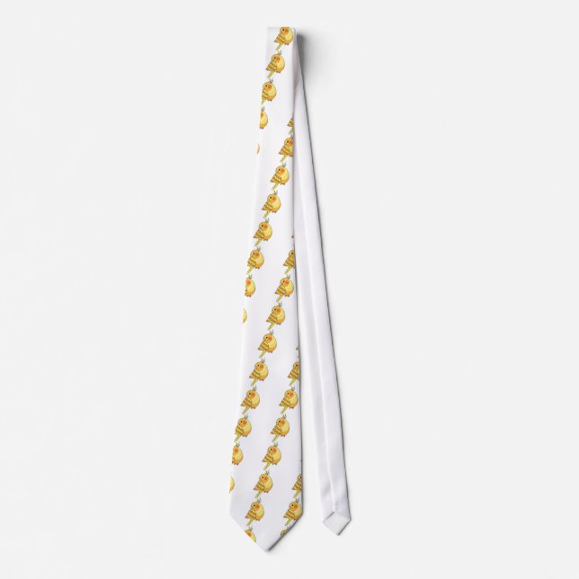 Cockatiel bird art tie (Front)